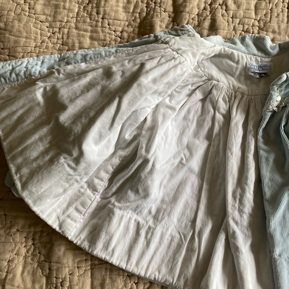 Adorable Light Blue Corduroy Baby Girl Coat - Picture 6 of 8